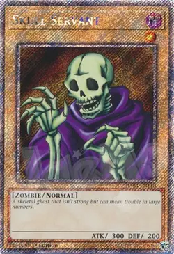 Yugioh Skull Servant - 1st Edition Platinum Secret Rare NM - Free Holo Card - Image 1