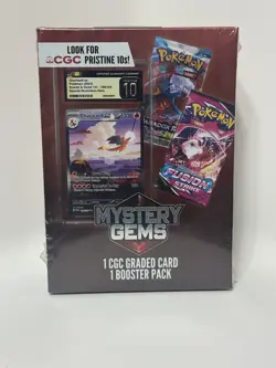 Mystery Gem Pokemon 1 CGC Graded Card And 1 Random Booster Pack 🔥💎 in hand - Image 2