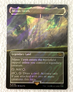 Minas Tirith, R 0752, NM Surge Foil Extended Art, MTG LotR Lord of the Rings LTR - Image 1