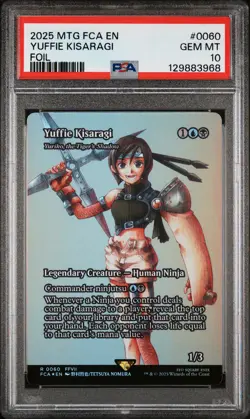 2025 MTG FINAL FANTASY THROUGH THE AGES FOIL #0060 YUFFIE KISARAGI PSA 10 - Image 1
