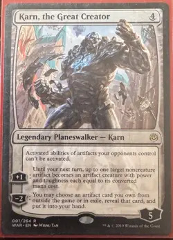 Karn, the Great Creator - 001/264 (War of the Spark) - Near Mint NM - Mythic - Image 1