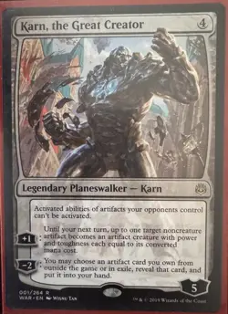 Karn, the Great Creator - 001/264 (War of the Spark) - Near Mint NM - Mythic - Image 2