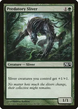 Predatory Sliver - Core 2014 M14 MTG Magic The Gathering EDH Pauper - Image 1