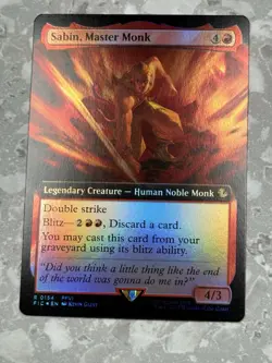 Sabin, Master Monk (Extended Art) #154 FOIL MTG Final Fantasy FIC NM X1 - Image 1
