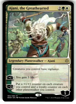 Ajani, the Greathearted R War of the Spark 184 NM MTG - Image 1