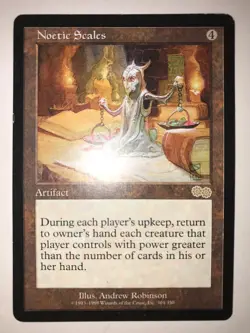 Noetic Scales - Urza's Saga MTG Magic Gathering - LP Artifact - Image 1