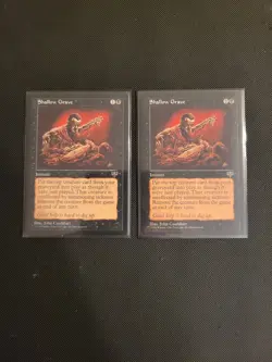 Magic: The Gathering Shallow Grave x2 Instant Visions 1997 Wizards Black - Image 1