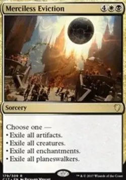 Slightly Played, English - 4 x MTG Merciless Eviction Commander 2017 - Image 1