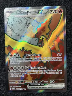 Pokemon TCG Team Rocket's Moltres ex Ultra Rare SV10: Destined Rivals 208/182 - Image 1