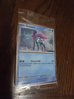 Pokemon TCG Phantasmal Flames Holo Promo Card EB Games Stamp Suicune SEALED - Image 1