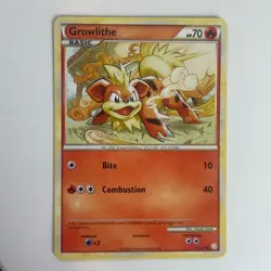 Growlithe 65/123 HeartGold SoulSilver Common Pokemon Light Play+ - Image 3