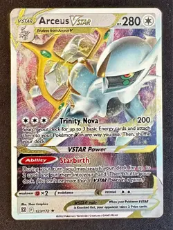 Arceus VSTAR METAL CARD 123/172 2022 Brilliant Stars Pokemon Card Exclusive - Nm - Image 1