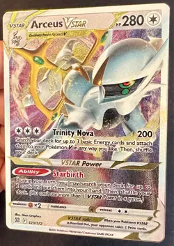 Arceus VSTAR METAL CARD 123/172 2022 Brilliant Stars Pokemon Card Exclusive - Nm - Image 2