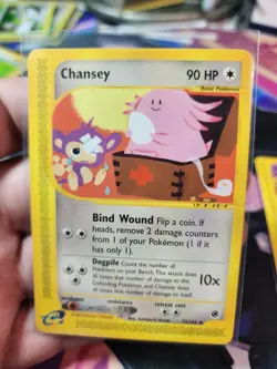Chansey 72/165 LP Med Kit Gauze Pad Sad Aimpom Art Expedition Base Pokemon TCG - Image 1