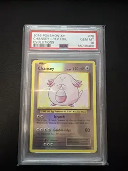 Pokemon XY Evolutions Chansey 70/108 Reverse Holo PSA 10 - Image 1