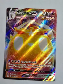 Cinderace VMAX 045/264 Holo Rare VMAX Fusion Strike Pokemon NM - Image 1