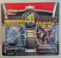 Pokemon TCG Sun & Moon Booster Blister 2 Packs W/Tyranitar Pin New Sealed - Image 1