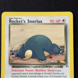 Pokemon TCG Vintage Rocket’s Snorlax Non Holo Rare 33/132 Gym Heroes WotC - Image 3