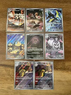 Pokemon TCG Mega Evolution Illustration Rare Lot (8) Gumshoos, Houndstone - Image 1