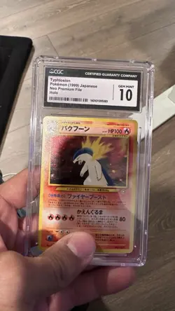 Typhlosion Pokemon Neo Premium File Japanese Holo No. 157 CGC 10 Gem Mint 1999 - Image 1