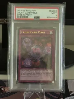 2010 Yugioh! Crush Card Virus DPKB-EN039 PSA 9 MINT Ultimate Rare Unlimited - Image 1