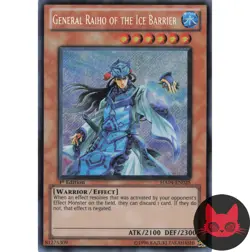 Yugioh General Raiho of the Ice Barrier HA04-EN025 Secret Rare 1st Edition NM - Image 1