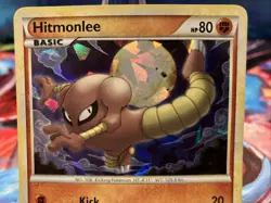 Hitmonlee HGSS25 Black Star Promo Cracked Ice Holo Pokemon Card MP/HP - Image 3