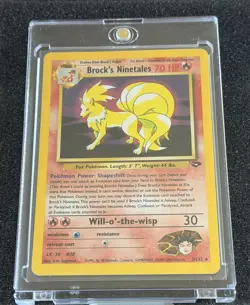 Brock’s Ninetales 3/132 Holo Rare - Gym Heroes Pokemon Card - WOTC 2000 - Image 1