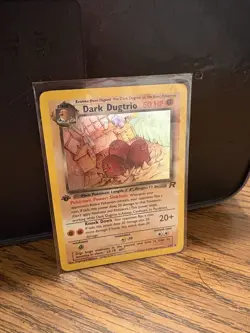 Pokemon Dark Dugtrio TCG 6/82 Rare Holo Card FIRST EDITION - Image 3