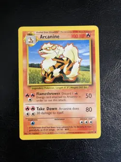 Arcanine 23/102 - NM - Base Set 1999 - Uncommon - Vintage TCG Pokemon Card - Image 1