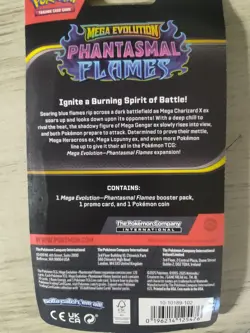 8 Pokemon Phantasmal Flames Booster Packs W/Coin And Foil Card Sealed - Image 2