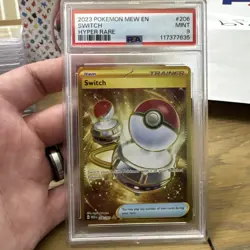 PSA 9 Switch 206/165 151 Hyper Rare Gold Holo Pokemon Card - Mint - Image 1