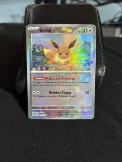 Pokemon Eevee TCG Master Ball Pattern 074/131 Prismatic Evolutions Holo Card - Image 1