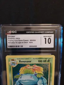🔥🔥Pokemon 🔥CGC Gem Mint 10🔥🔥Venusaur Card #003/034 CLV Holo🔥🔥 SHIPS FAST - Image 3