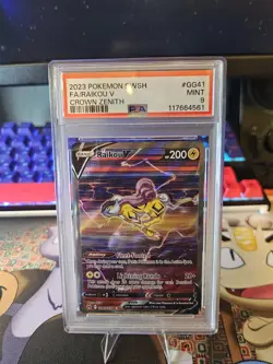 PSA 9 - Raikou GG41/GG70 Crown Zenith Galarian Gallery Holo Card - Image 1
