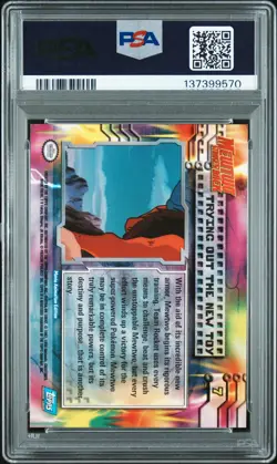 Pokemon Card Trying out the New Toy #7 Topps Movie Edition Armored Mewtwo PSA 9 - Image 2