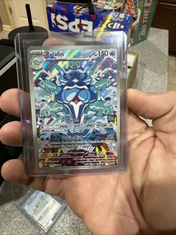 Pokemon TCG Palafin Obsidian Flames Holo Full Art Card 200/197 Illustration Rare - Image 1