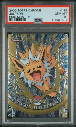 PSA 10 Topps Chrome Pokemon T.V 135 Jolteon Graded Pokemon Card - Image 1