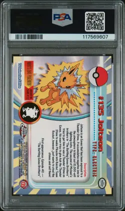 PSA 10 Topps Chrome Pokemon T.V 135 Jolteon Graded Pokemon Card - Image 2