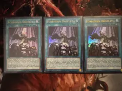 Yugioh Trading Cards, 3 Copies of Ultra Rare Forbidden Droplet (RA01-EN064). - Image 1