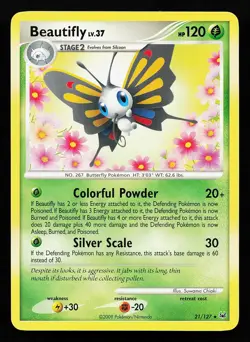 Beautifly 21/127 Rare Platinum Pokemon Card - Image 1