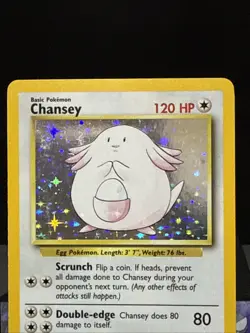 Pokemon Card Chansey 3/102 Holo Rare Base Set WOTC Near Mint - Image 2