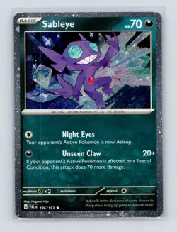 Pokemon TCG Sableye (Cosmos Holo) 136/193 Miscellaneous Cards & Products Holo NM - Image 1