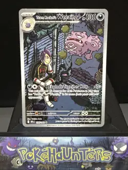 Pokemon Card Team Rocket's Weezing 199/182 Destined Rivals Illustration Rare NM - Image 1