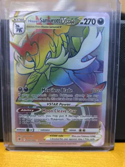 Pokemon TCG Hisuian Samurott VSTAR 197/189 Astral Radiance Rainbow Card - NM - Image 1