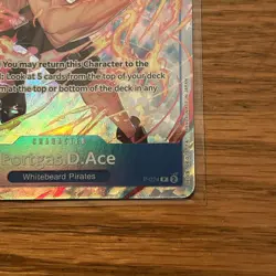 One Piece TCG Card Portgas.D.Ace Promo P-074 (2) Whitebeard Pirates - Image 3