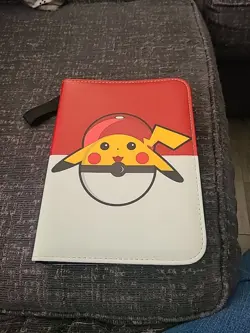 Pokemon Pikachu Trading Card Binder Only. - Image 1