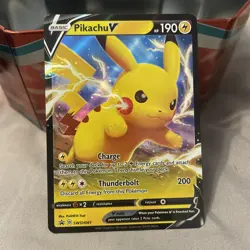 Pikachu V SWSH: Sword & Shield Promo Cards SWSH061 Near Mint NM - Image 1