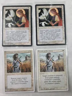 (4x) Magic the Gathering Swords to Plowshares Instant Revised Edition Mtg LP/MP - Image 1
