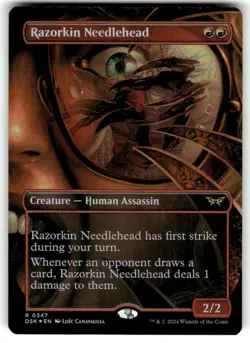 Razorkin Needlehead (Borderless) Duskmourn: House of Horror Foil MTG NM - Image 1